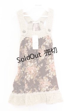 画像1: axes femme / 花柄アウターキャミ M ブラウン O-26-02-18-1091-AX-TO-OW-OS