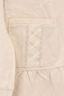 画像2: axes femme / レースアップポケットパーカー M キナリ O-26-02-18-1092-AX-TO-OW-OS