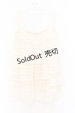 画像1: axes femme / ティアードレースオーバーキャミ M キナリ O-26-02-18-1093-AX-TO-OW-OS