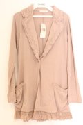 axes femme / 裾レース使いカットジャケット M ピンクベージュ O-26-02-18-1097-AX-JA-OW-OS