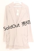 axes femme / 裾レース使いカットジャケット M ピンクベージュ O-26-02-18-1097-AX-JA-OW-OS