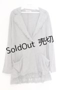 axes femme / 裾レース使いカットジャケット M グレー O-26-02-18-1098-AX-JA-OW-OS