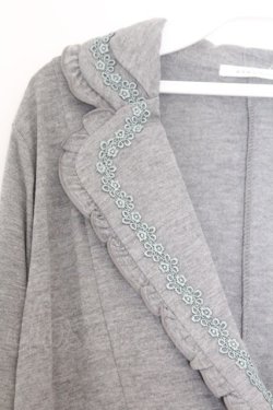 画像2: axes femme / 裾レース使いカットジャケット M グレー O-26-02-18-1098-AX-JA-OW-OS