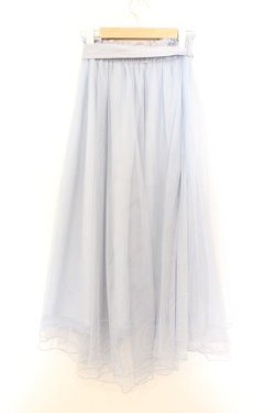 画像3: axes femme POETIQUE / シャイニーチュールレイヤードスカート  サックス O-26-02-18-1011-AX-SK-IG-OS