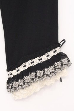 画像2: axes femme / はしごレースレギンス M クロ O-26-02-18-1013-AX-PA-IG-OS