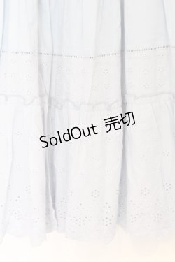 画像2: axes femme POETIQUE / コットンレースティアードスカート  サックス O-26-02-18-1015-AX-SK-IG-OS