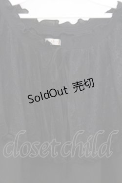 画像2: axes femme / レース襟楊柳シフォンプルオーバー  クロ O-26-02-18-1018-AX-TO-IG-OS