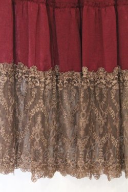 画像2: axes femme / 裾レースティアードスカート  ワイン O-26-02-18-1022-AX-OP-IG-OS