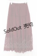 axes femme / 裾レースティアードスカート M ワイン O-26-02-18-1024-AX-SK-IG-OS