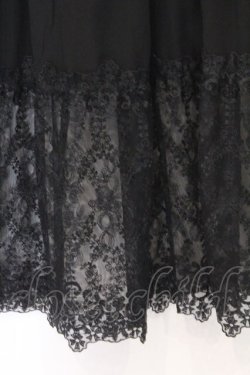 画像2: axes femme / 裾レースティアードスカート  クロ O-26-02-18-1025-AX-SK-IG-OS