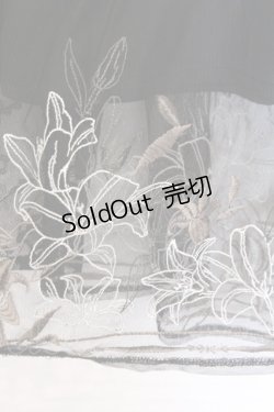 画像2: axes femme / リリー柄チュール刺繍スカート M クロ O-26-02-18-1026-AX-SK-IG-OS
