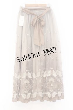 画像3: axes femme / グラデチュール刺繍スカート  キャメル O-26-02-18-1029-AX-SK-IG-OS