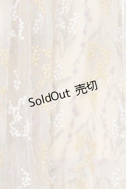 画像2: axes femme / 刺繍チュールスカート  ベージュ系 O-26-02-18-1030-AX-SK-IG-OS