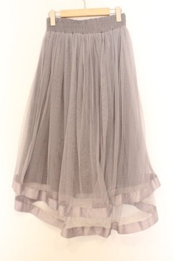 画像3: axes femme / フィッシュテールチュールスカート  グレー O-26-02-18-1031-AX-SK-IG-OS