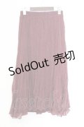 axes femme / レーシーロングスカート  ワイン O-26-02-18-1032-AX-SK-IG-OS