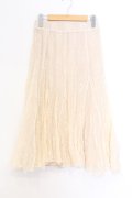 axes femme / レーシーロングスカート  アイボリー O-26-02-18-1033-AX-SK-IG-OS