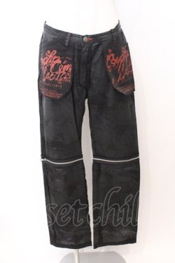 画像1: h.NAOTO / Psycho le Cemuコラボ五芒星ファンタジーパンツ  ブラック O-26-02-18-007-HN-SK-OW-OS