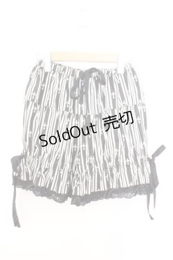 画像1: PEACE NOW / クロスストライプドロワーズ  ブラック×ホワイト O-26-02-18-010-PU-PA-IG-OS