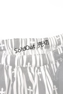 画像2: PEACE NOW / クロスストライプドロワーズ  ブラック×ホワイト O-26-02-18-010-PU-PA-IG-OS