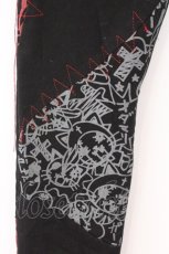 画像2: HANGRY&ANGRY / コミック風プリント継ぎ接ぎパンツ  ブラック×レッド×グレー O-26-02-18-011-HN-PA-IG-OS (2)