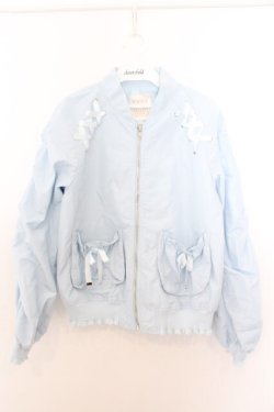 画像1: Secret Honey / ショルダーレースアップブルゾン  サックス O-26-02-18-012-CA-JA-IG-OS