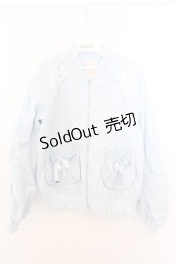 画像1: Secret Honey / ショルダーレースアップブルゾン  サックス O-26-02-18-012-CA-JA-IG-OS