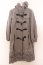 画像1: axes femme / パネル刺繍ダッフルコート M グレー O-26-02-18-013-AX-CO-IG-ZTC002 (1)