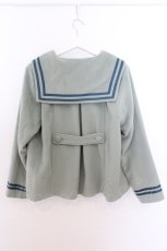 画像3: axes femme POETIQUE / リボンビットセーラーコート  グリーン O-26-02-18-015-AX-CO-IG-ZTC002 (3)