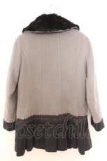 画像3: axes femme / プリーツデザインコート M グレー×ネイビー O-26-02-18-017-AX-CO-IG-ZTC057 (3)