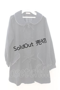 画像1: axes femme / レースカラーコート  ネイビー O-26-02-18-018-AX-CO-IG-OS