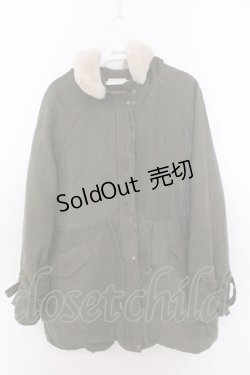 画像1: axes femme / フード付ミドル丈モッズコート M カーキグリーン O-26-02-18-019-AX-CO-OW-ZT0220D