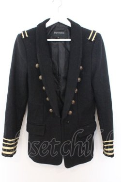 画像1: yaponskii / ナポレオンショートコート  ブラック O-26-02-18-023-PU-CO-OW-OS