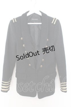 画像1: yaponskii / ナポレオンショートコート  ブラック O-26-02-18-023-PU-CO-OW-OS