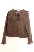 m petit by misako / セーラー襟ショートコート M ブラウン O-26-02-18-025-LO-CO-OW-OS