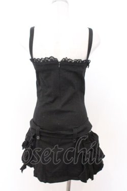 画像3: HELL CAT PUNKS / レースアップサイドフリルワンピース S ブラック O-26-02-18-027-PU-OP-OW-OS