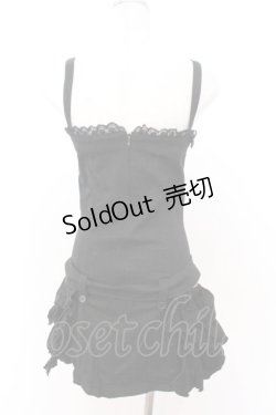 画像3: HELL CAT PUNKS / レースアップサイドフリルワンピース S ブラック O-26-02-18-027-PU-OP-OW-OS