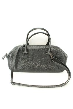 画像3: INGEBORG / カメリア柄型押し２ＷＡＹボストンバッグ  クロ O-26-02-19-038-LO-BG-IG-OS