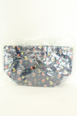 画像1: axes femme / ノベルティ巾着付きビニールバッグ  20th ネイビーフルーツ柄 O-26-02-19-040-AX-BG-IG-OS