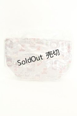 画像1: axes femme / ノベルティ巾着付きビニールバッグ  モカジャム瓶柄 O-26-02-19-042-AX-BG-IG-OS