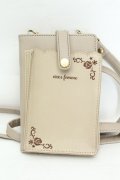 axes femme / バイカラースマホポシェット  ベージュ O-26-02-19-045-AX-BG-IG-OS