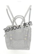 axes femme / 型押し２ＷＡＹリュック 13×27×13cm クロ O-26-02-19-047-AX-BG-IG-ZTK042
