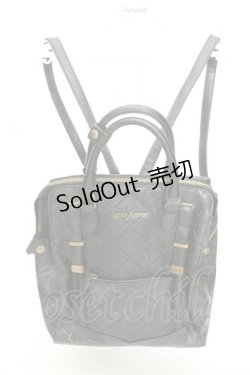 画像1: axes femme / 型押し２ＷＡＹリュック 13×27×13cm クロ O-26-02-19-047-AX-BG-IG-ZTK042