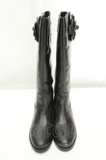 画像2: INGEBORG / カメリアコサージュベルテッドブーツ 22.5cm クロ O-26-02-19-052-LO-SH-IG-ZTK039 (2)