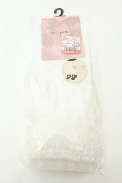 画像1: m petit by misako / AMCS3ダンレース　ソックス 23~25cm シロ O-26-02-19-056-LO-ZA-OW-OS