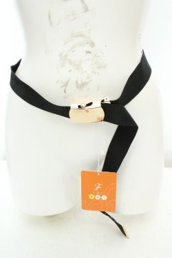 画像1: Fi.n.t / ゴールドバックルガチャベルト  クロ O-26-02-19-060-CA-ZA-OW-OS