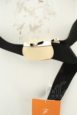 画像2: Fi.n.t / ゴールドバックルガチャベルト  クロ O-26-02-19-060-CA-ZA-OW-OS