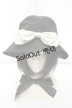 画像1: m petit by misako / サンリオコラボリボンバケットハット 57.5cm クロ O-26-02-19-061-LO-AC-OW-ZTK008