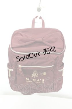 画像1: m petit by misako / NINA’S コラボリボンリュック  ワイン O-26-02-19-068-LO-BG-OW-ZTK039