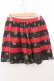 画像1: Candy Stripper / ピザ＆ドッグボーダースカート 2 チャコールグレー×レッド O-26-02-19-1035-PU-SK-OW-OS (1)