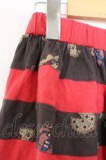 画像2: Candy Stripper / ピザ＆ドッグボーダースカート 2 チャコールグレー×レッド O-26-02-19-1035-PU-SK-OW-ZT402 (2)